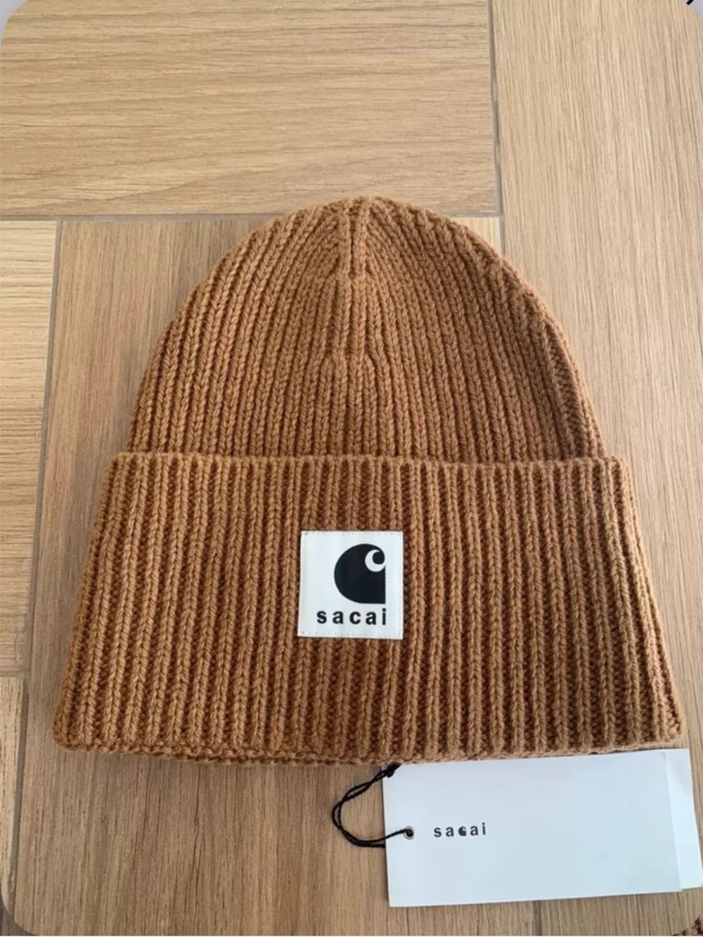 SACAI x Carhartt WIP wool knit Beanie NWT - Picture 7 of 8